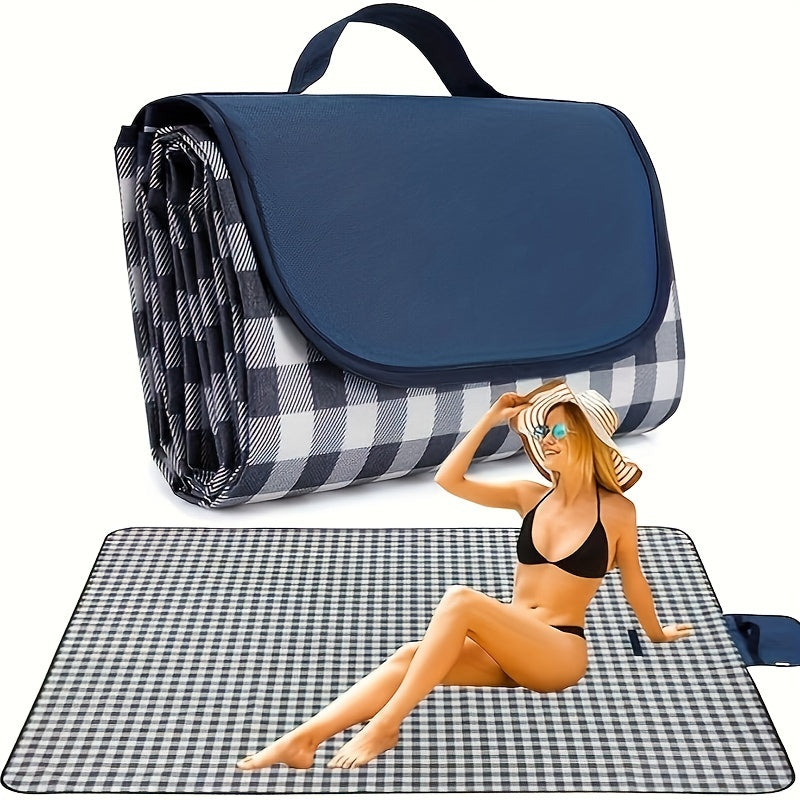 Waterproof Sandproof Picnic Blanket Beach Mat - Large, Machine Washable, Foldable, Ideal for Beach, Travel, Camping, Hiking, Park Grass, Indoor and Outdoor Activities