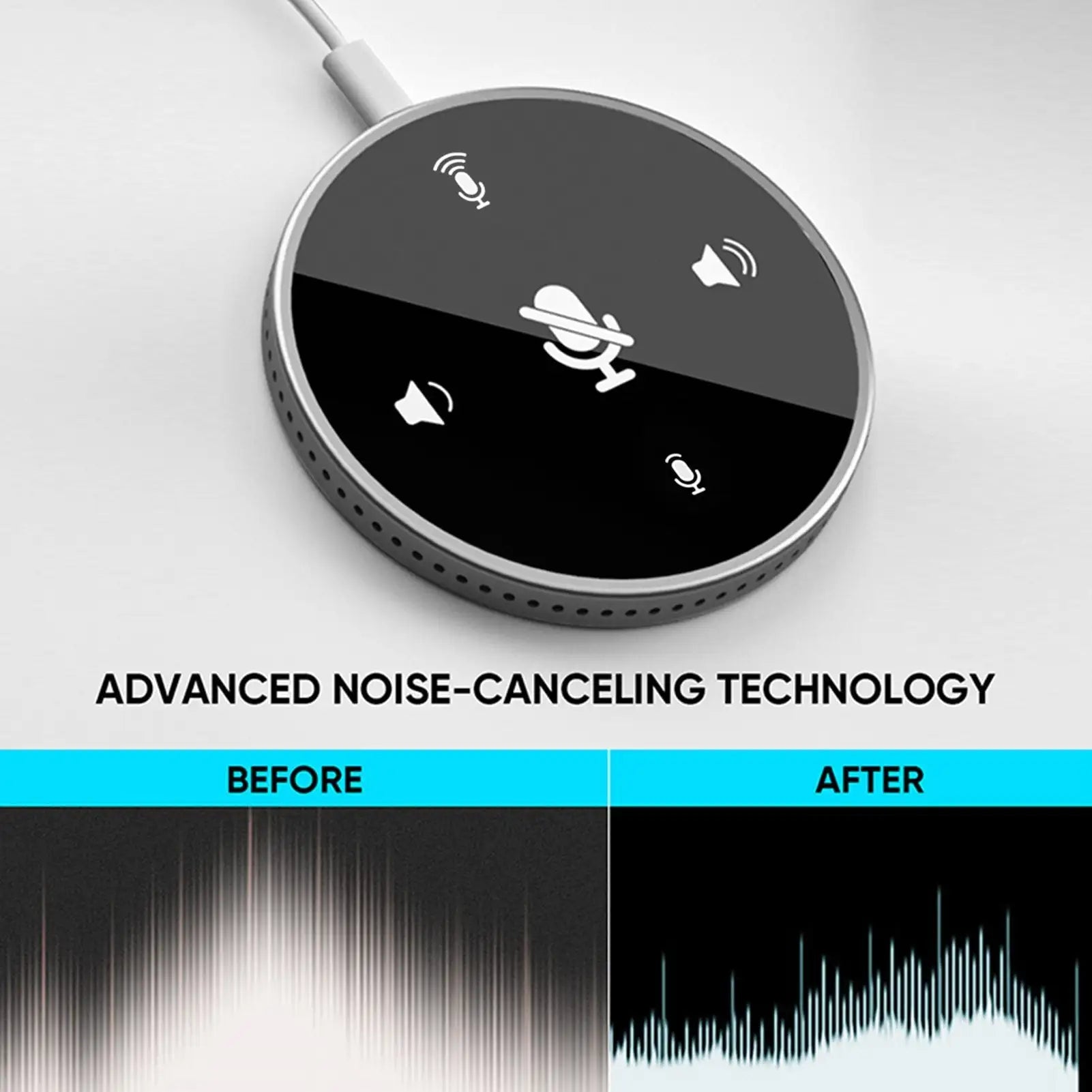 Desktop USB Conference Speakerphone Microphone Built-in Speaker 360° Omnidirectional PC Computer Condenser Mic with  Function Volume Adjustment Plug & Play Compatible with Windows Mac for PC Lapto - SJB-DIAMOND ELITES
