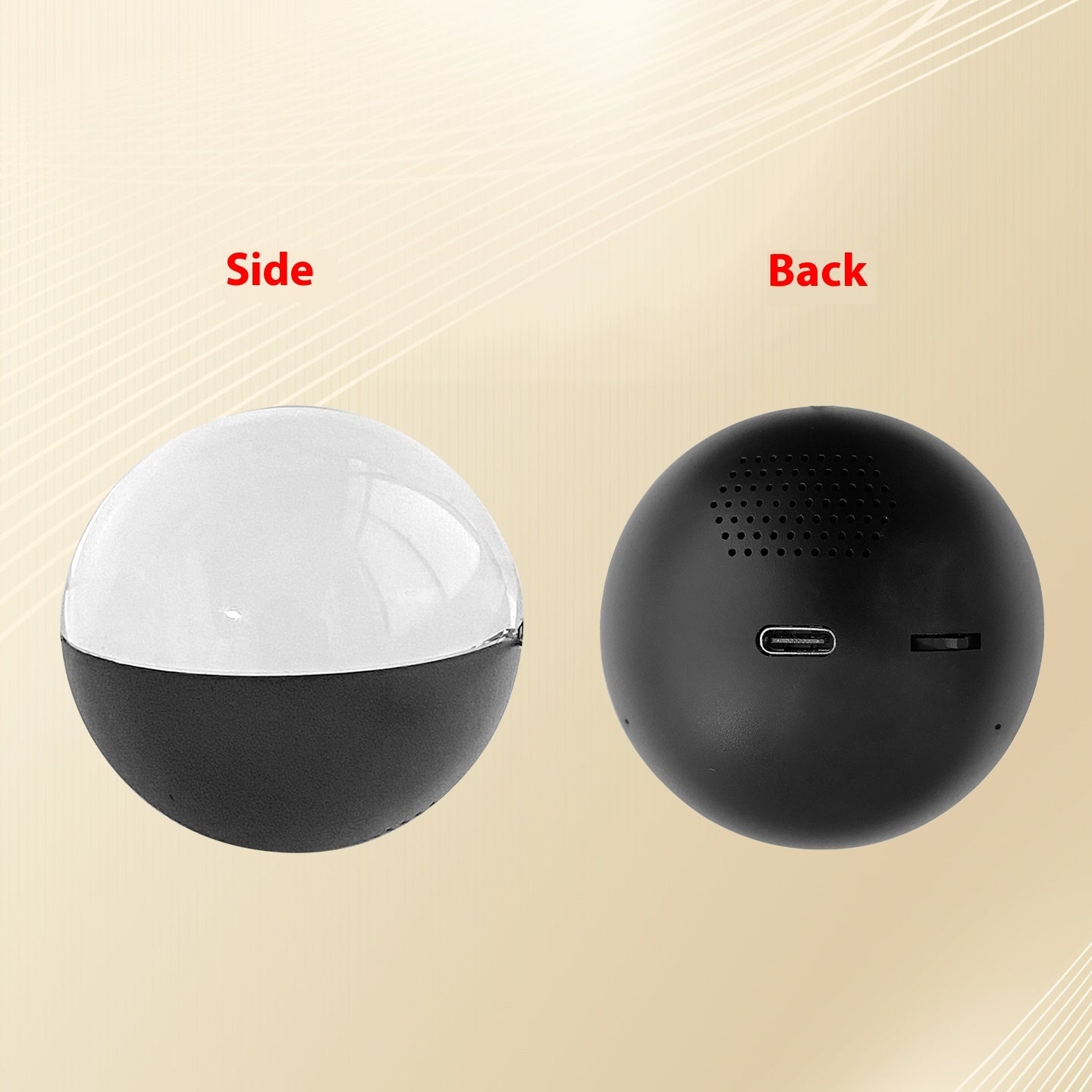 Fashionable And Personalized Electronic Ball Video Player 3D Video Crystal Ball DIY Memory Art Glass Ball Lamp Spherical Pixel Display 2.7inchs Screen 4GB Videos Player For Gift Pi-Mart