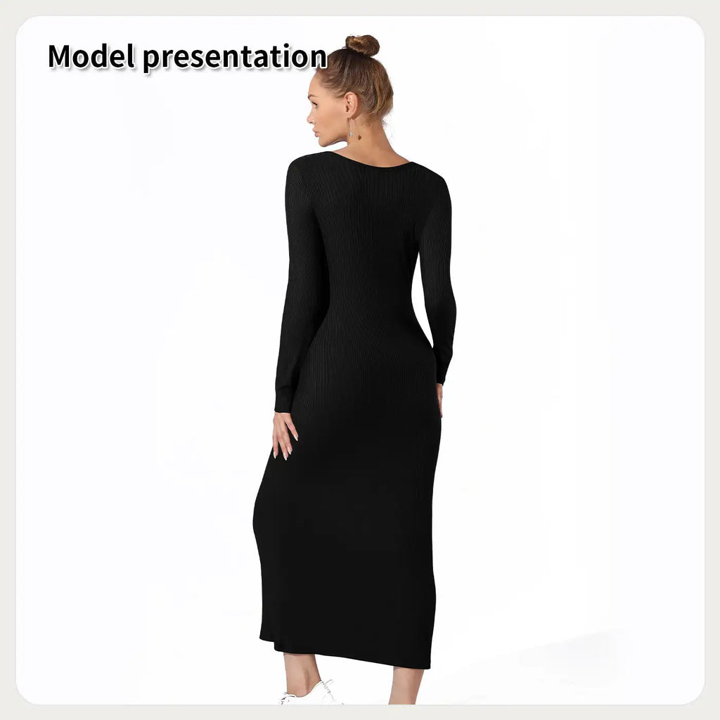 Women's Fashion Simple Solid Color Dress - SJB-DIAMOND ELITES