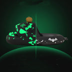 Halloween And Christmas Shoes Ins Luminous Shark Slippers Couple Men Women House Shoes Non-slip Bathroom Slippers Home Pi-Mart