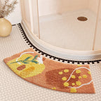 Absorbent Floor Mat Fan-shaped Carpet Shower Room Door Mat Bathroom Non-slip Pi-Mart