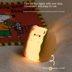 Hamburger Pig Small Night Lamp USB Rechargeable Bedroom Pi-Mart