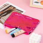 Mermaid sequined pencil case, two-color stationery storage bag, portable cosmetics change purse, small purse - SJB-DIAMOND ELITES