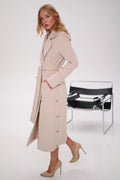 Camille Cashmere Blend Coat in Beige - SJB-DIAMOND ELITES
