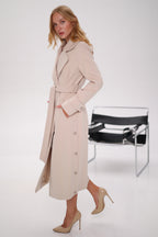 Camille Cashmere Blend Coat in Beige - SJB-DIAMOND ELITES