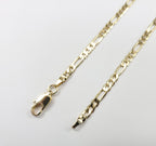 14K Gold Plated Figaro Link Chain 20 Inch Necklace 3MM Jewelry For Men and Women. Cadena de Oro Laminado Collar Para Hombre Mujer Jewelry And Perfumes