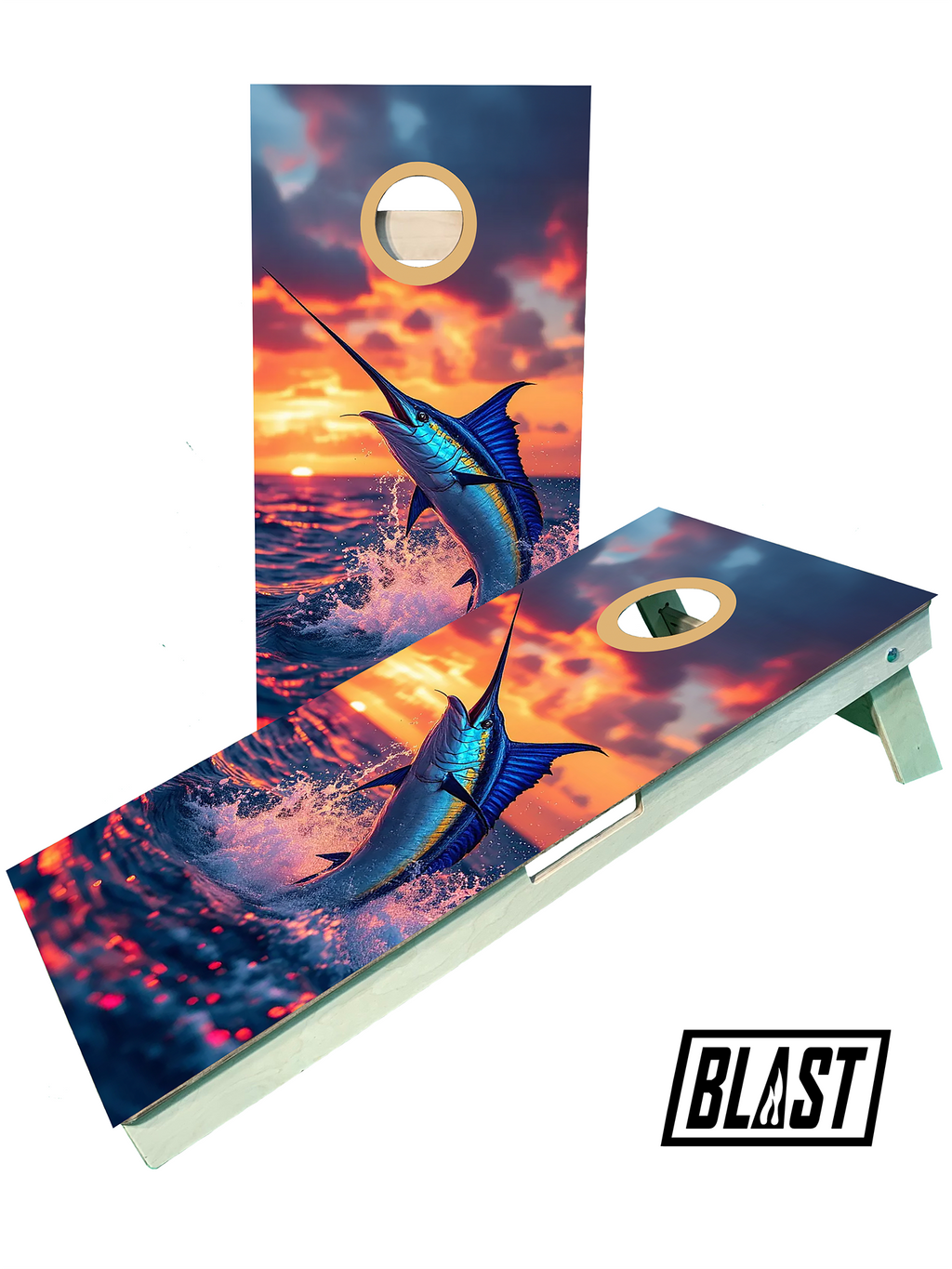 Sailfish Saltwater Fishing Cornhole Boards - SJB-DIAMOND ELITES