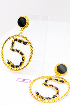 Five Series Loyalty Satin Ribbon Pearl Hoop Earrings