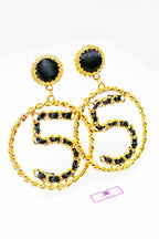 Five Series Loyalty Satin Ribbon Pearl Hoop Earrings