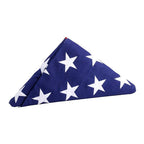 PRE-Folded Premium US Burial Flag, 5' x 9.5' Made in The USA with Fully Embroidered Stars and Sewn Stripes for US Veterans, Internment, Flag Ceremony, Memorial Day The Military Gift Store