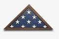 Red Oak Flag Display Case - Walnut Material Case The Military Gift Store