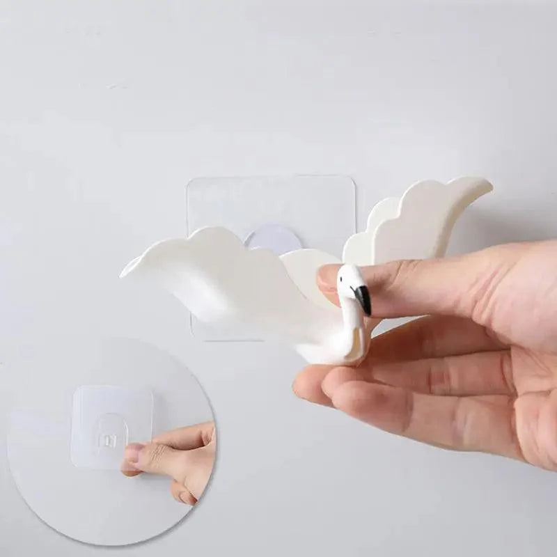 Flamingo Soap Dish Keep Soap Dry Clean Shower Soap Saver Tray Plastic Adhesive Drain Sponge Holder Bathroom Tool Soap Dish with Drains Soap Holder with Hooks Easy Dry SoapTray Easy Cleaning Soap Saver Extend Soap Life Powerful Adhesive No Drilling Stevvex