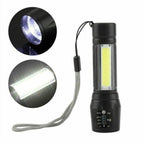 Flashlights Rechargeable USB Portable Super Bright Waterproof Zoomable Portable  LED Focus Flashlight Mini Torch Tactical Flash Light Torch Light  Camping Hiking Stevvex