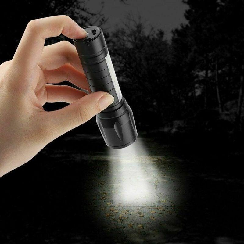 Flashlights Rechargeable USB Portable Super Bright Waterproof Zoomable Portable  LED Focus Flashlight Mini Torch Tactical Flash Light Torch Light  Camping Hiking Stevvex