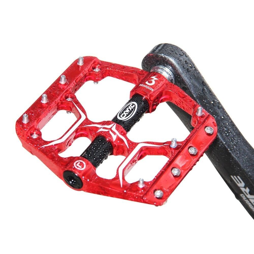 Flat Bike Pedals Road 3 Sealed Bearings Bicycle Pedals Mountain Bike Pedals Wide Platform Accessories Mountain Bike Pedals Aluminum Bicycle Flat Platform Pedals Lightweight Non-Slip Sealed Bearing For Road Mountain Stevvex