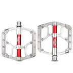 Flat Bike Pedals Road 3 Sealed Bearings Bicycle Pedals Mountain Bike Pedals Wide Platform Accessories Mountain Bike Pedals Aluminum Bicycle Flat Platform Pedals Lightweight Non-Slip Sealed Bearing For Road Mountain Stevvex