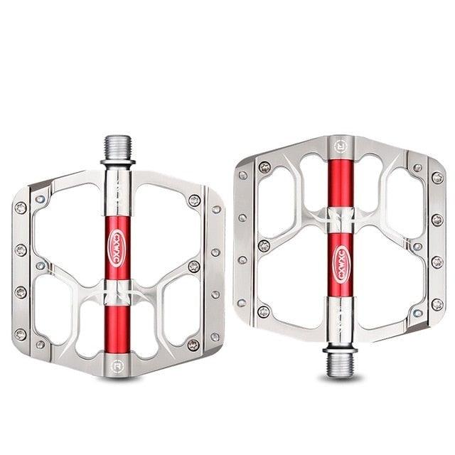 Flat Bike Pedals Road 3 Sealed Bearings Bicycle Pedals Mountain Bike Pedals Wide Platform Accessories Mountain Bike Pedals Aluminum Bicycle Flat Platform Pedals Lightweight Non-Slip Sealed Bearing For Road Mountain Stevvex