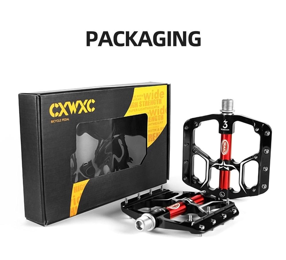 Flat Bike Pedals Road 3 Sealed Bearings Bicycle Pedals Mountain Bike Pedals Wide Platform Accessories Mountain Bike Pedals Aluminum Bicycle Flat Platform Pedals Lightweight Non-Slip Sealed Bearing For Road Mountain Stevvex