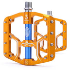 Flat Bike Pedals Road 3 Sealed Bearings Bicycle Pedals Mountain Bike Pedals Wide Platform Accessories Mountain Bike Pedals Aluminum Bicycle Flat Platform Pedals Lightweight Non-Slip Sealed Bearing For Road Mountain Stevvex