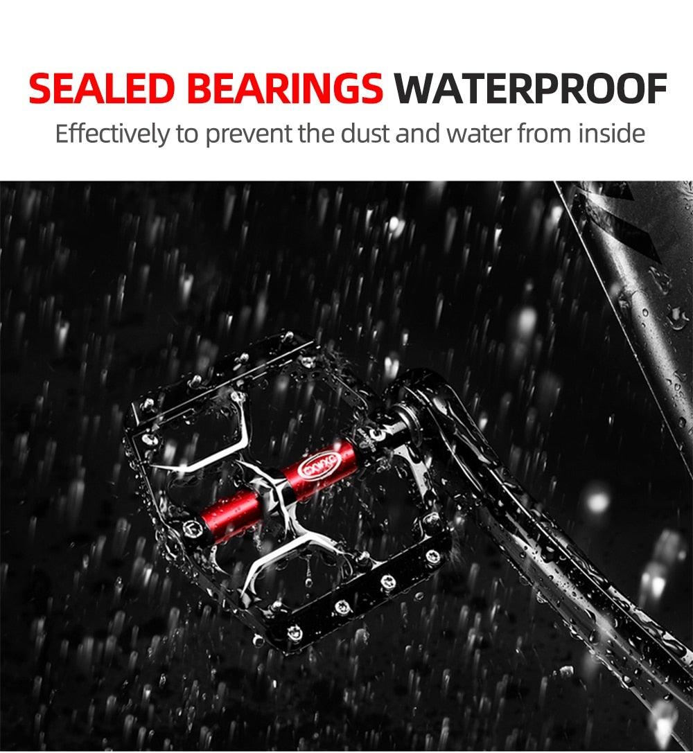 Flat Bike Pedals Road 3 Sealed Bearings Bicycle Pedals Mountain Bike Pedals Wide Platform Accessories Mountain Bike Pedals Aluminum Bicycle Flat Platform Pedals Lightweight Non-Slip Sealed Bearing For Road Mountain Stevvex