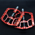 Flat Bike Pedals Road 3 Sealed Bearings Bicycle Pedals Mountain Bike Pedals Wide Platform Accessories Mountain Bike Pedals Aluminum Bicycle Flat Platform Pedals Lightweight Non-Slip Sealed Bearing For Road Mountain Stevvex