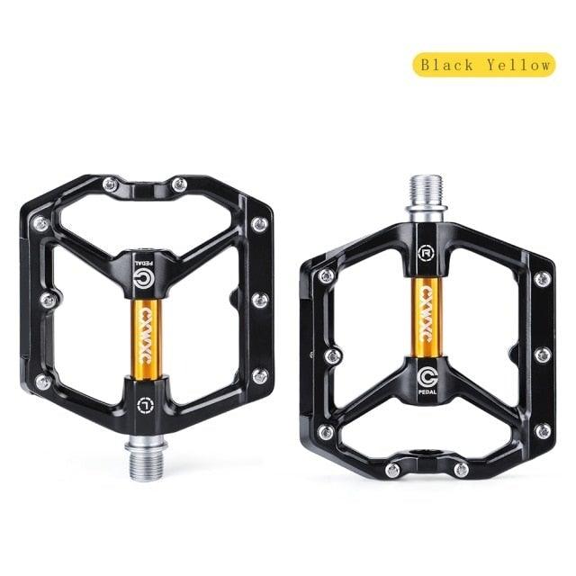 Flat Bike Pedals Road 3 Sealed Bearings Bicycle Pedals Mountain Bike Pedals Wide Platform Accessories Mountain Bike Pedals Pedals Bicycle Flat Pedals Aluminum Sealed Bearing Lightweight Platform For Road Mountain Stevvex