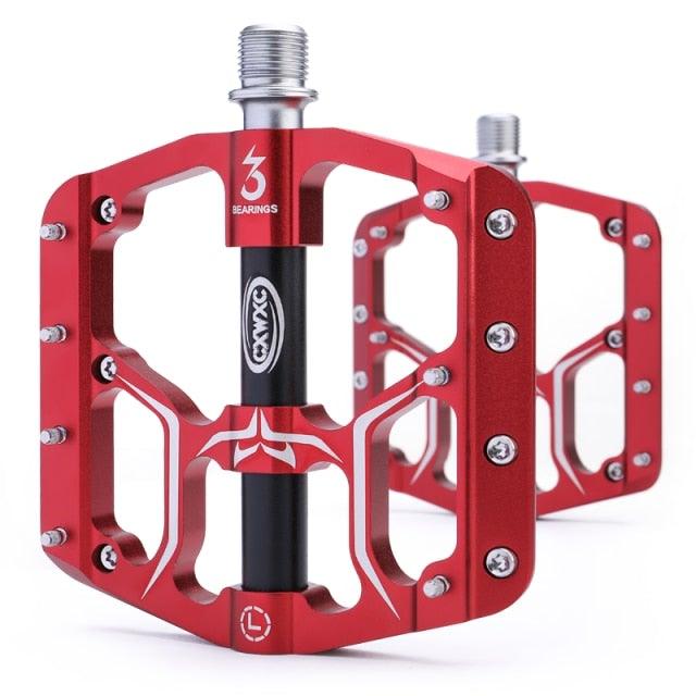 Flat Bike Pedals Road 3 Sealed Bearings Bicycle Pedals Mountain Bike Pedals Wide Platform Accessories Mountain Bike Pedals Pedals Bicycle Flat Pedals Aluminum Sealed Bearing Lightweight Platform For Road Mountain Stevvex