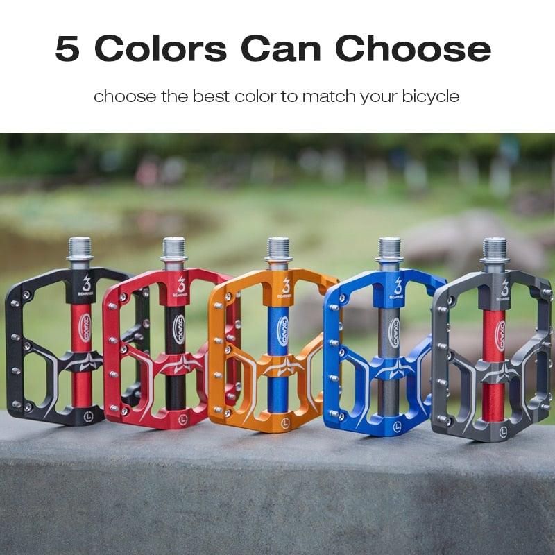 Flat Bike Pedals Road 3 Sealed Bearings Bicycle Pedals Mountain Bike Pedals Wide Platform Accessories Mountain Bike Pedals Pedals Bicycle Flat Pedals Aluminum Sealed Bearing Lightweight Platform For Road Mountain Stevvex