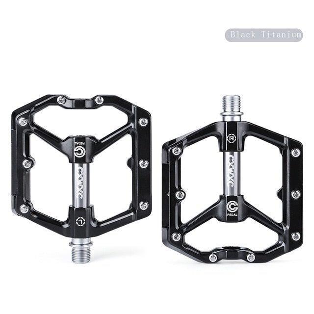 Flat Bike Pedals Road 3 Sealed Bearings Bicycle Pedals Mountain Bike Pedals Wide Platform Accessories Mountain Bike Pedals Pedals Bicycle Flat Pedals Aluminum Sealed Bearing Lightweight Platform For Road Mountain Stevvex