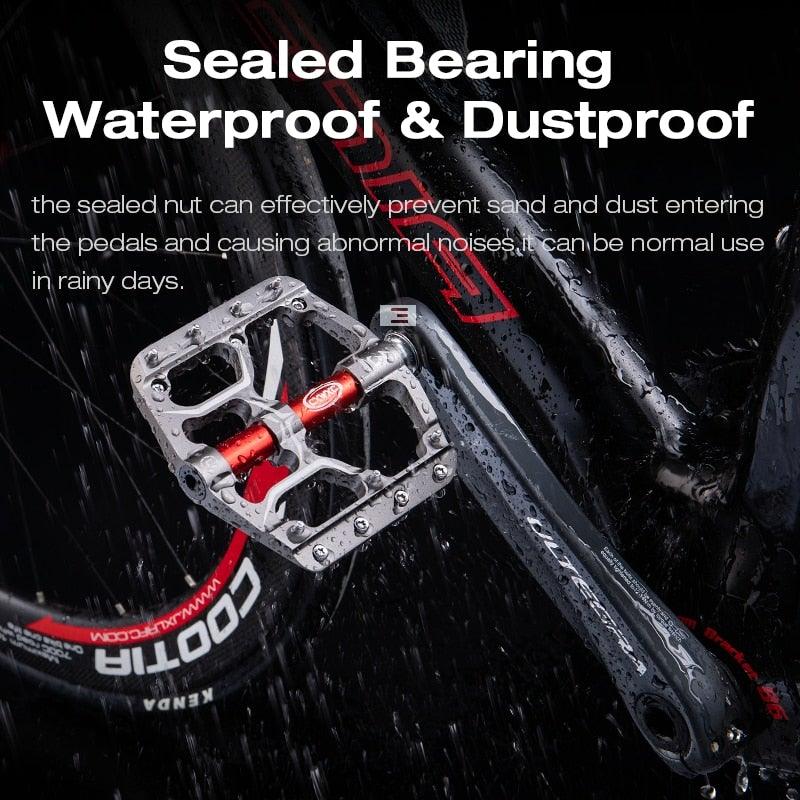 Flat Bike Pedals Road 3 Sealed Bearings Bicycle Pedals Mountain Bike Pedals Wide Platform Accessories Mountain Bike Pedals Pedals Bicycle Flat Pedals Aluminum Sealed Bearing Lightweight Platform For Road Mountain Stevvex