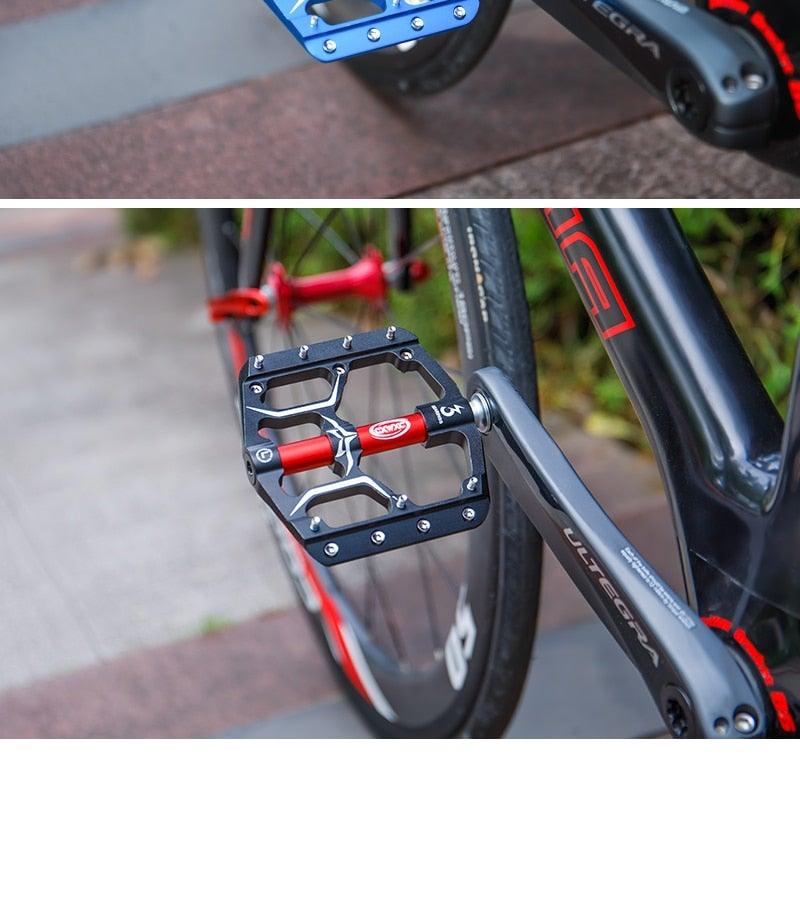 Flat Bike Pedals Road 3 Sealed Bearings Bicycle Pedals Mountain Bike Pedals Wide Platform Accessories Mountain Bike Pedals Pedals Bicycle Flat Pedals Aluminum Sealed Bearing Lightweight Platform For Road Mountain Stevvex