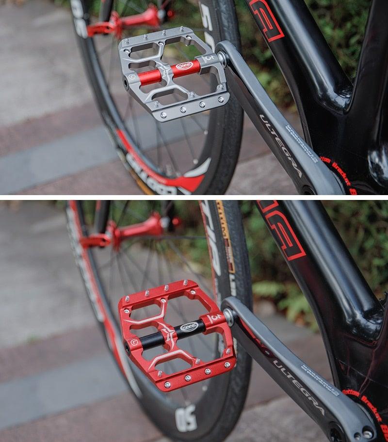 Flat Bike Pedals Road 3 Sealed Bearings Bicycle Pedals Mountain Bike Pedals Wide Platform Accessories Mountain Bike Pedals Pedals Bicycle Flat Pedals Aluminum Sealed Bearing Lightweight Platform For Road Mountain Stevvex