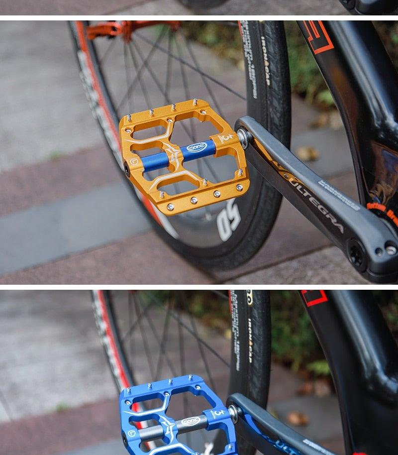 Flat Bike Pedals Road 3 Sealed Bearings Bicycle Pedals Mountain Bike Pedals Wide Platform Accessories Mountain Bike Pedals Pedals Bicycle Flat Pedals Aluminum Sealed Bearing Lightweight Platform For Road Mountain Stevvex