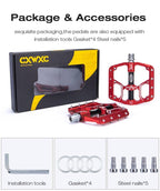 Flat Bike Pedals Road 3 Sealed Bearings Bicycle Pedals Mountain Bike Pedals Wide Platform Accessories Mountain Bike Pedals Pedals Bicycle Flat Pedals Aluminum Sealed Bearing Lightweight Platform For Road Mountain Stevvex