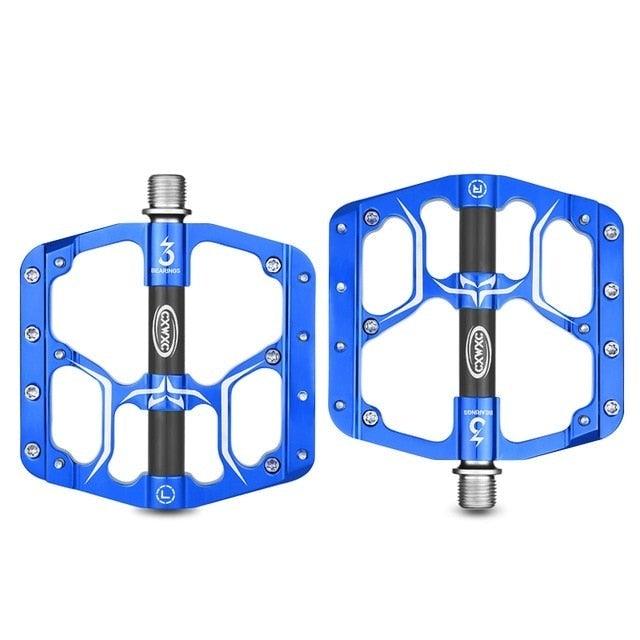 Flat Bike Pedals Road 3 Sealed Bearings Bicycle Pedals Mountain Bike Pedals Wide Platform Accessories Mountain Bike Pedals Pedals Bicycle Flat Pedals Aluminum Sealed Bearing Lightweight Platform For Road Mountain Stevvex