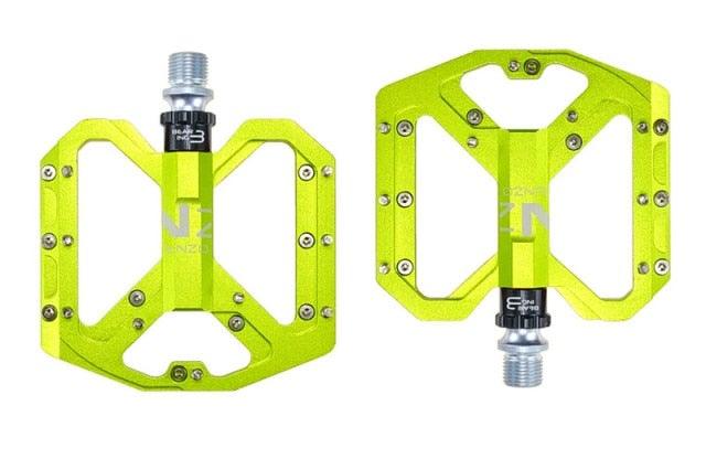 Flat Foot Ultralight Mountain Bike Pedals CNC Aluminum Alloy Sealed 3 Bearing Anti-slip Bicycle Pedals Bicycle Bike Pedals CNC Machined Platform Pedal 3 Sealed Bearings Bicycle Pedal For Adult And Youth With Non-Slip Stevvex