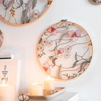 Flat Round Net Embroider Display Stand Net Yarn Wedding Ornaments Wall Hanging Decors Hot Decor for Living Room or Bedroom Unique Wall Art Stevvex