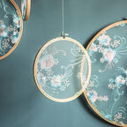 Flat Round Net Embroider Display Stand Net Yarn Wedding Ornaments Wall Hanging Decors Hot Decor for Living Room or Bedroom Unique Wall Art Stevvex