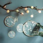 Flat Round Net Embroider Display Stand Net Yarn Wedding Ornaments Wall Hanging Decors Hot Decor for Living Room or Bedroom Unique Wall Art Stevvex