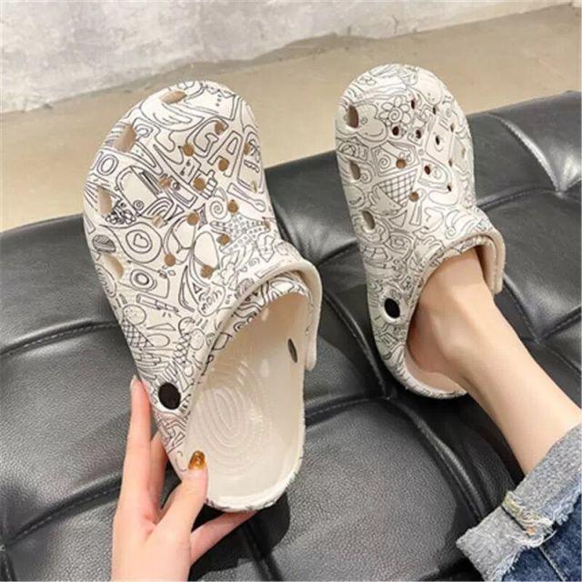 Flat Slippers For Women Summer Slipper Cute Sandals Casual Shoes Hollow Out Mesh Sandal Clogs Sandals Quick Drying Slippers Walking Lightweight Rain Beach Summer Pool Water Shoes Breathable Footwear Stevvex