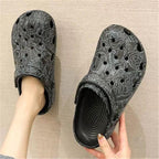 Flat Slippers For Women Summer Slipper Cute Sandals Casual Shoes Hollow Out Mesh Sandal Clogs Sandals Quick Drying Slippers Walking Lightweight Rain Beach Summer Pool Water Shoes Breathable Footwear Stevvex
