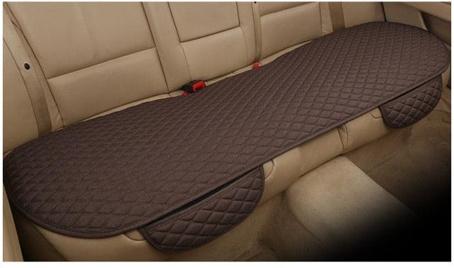 Flax Car Seat Cover Front Rear Linen Fabric Cushion Breathable Protector Mat Pad Universal Auto Interior Styling Truck  Car Seat Cushion Breathable Comfort Universal for Most Vehicles Automotive Interior Seat Protector Without Binding Pad Linen Mat Car In Stevvex