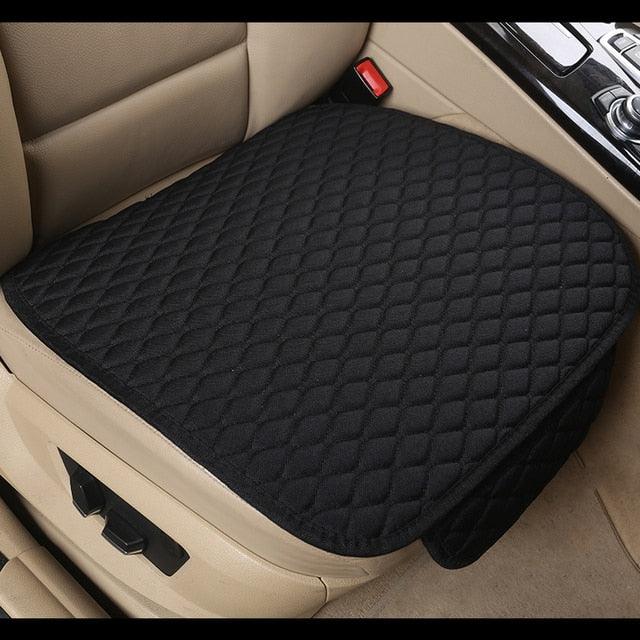 Flax Car Seat Cover Front Rear Linen Fabric Cushion Breathable Protector Mat Pad Universal Auto Interior Styling Truck  Car Seat Cushion Breathable Comfort Universal for Most Vehicles Automotive Interior Seat Protector Without Binding Pad Linen Mat Car In Stevvex