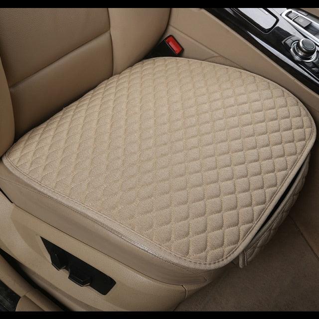 Flax Car Seat Cover Front Rear Linen Fabric Cushion Breathable Protector Mat Pad Universal Auto Interior Styling Truck  Car Seat Cushion Breathable Comfort Universal for Most Vehicles Automotive Interior Seat Protector Without Binding Pad Linen Mat Car In Stevvex