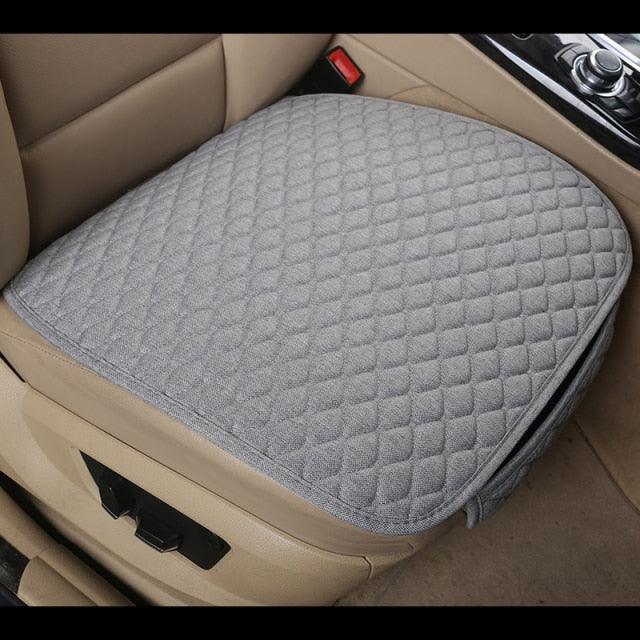 Flax Car Seat Cover Front Rear Linen Fabric Cushion Breathable Protector Mat Pad Universal Auto Interior Styling Truck  Car Seat Cushion Breathable Comfort Universal for Most Vehicles Automotive Interior Seat Protector Without Binding Pad Linen Mat Car In Stevvex