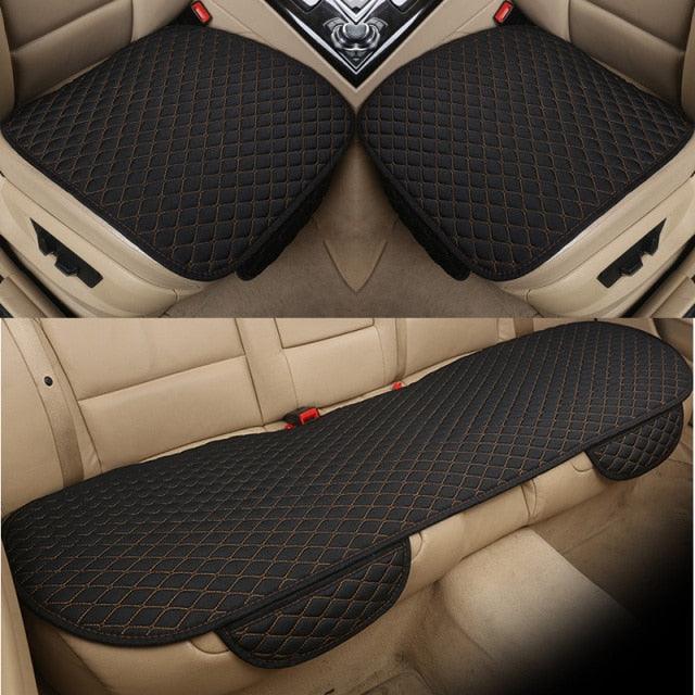 Flax Car Seat Cover Front Rear Linen Fabric Cushion Breathable Protector Mat Pad Universal Auto Interior Styling Truck  Car Seat Cushion Breathable Comfort Universal for Most Vehicles Automotive Interior Seat Protector Without Binding Pad Linen Mat Car In Stevvex