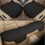 Flax Car Seat Cover Front Rear Linen Fabric Cushion Breathable Protector Mat Pad Universal Auto Interior Styling Truck  Car Seat Cushion Breathable Comfort Universal for Most Vehicles Automotive Interior Seat Protector Without Binding Pad Linen Mat Car In Stevvex