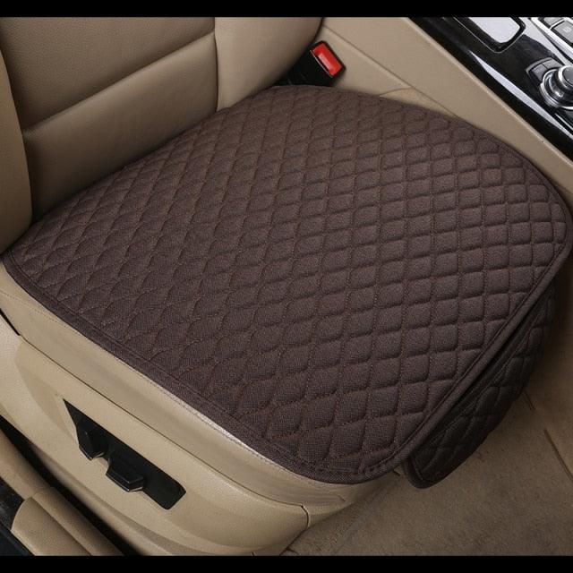 Flax Car Seat Cover Front Rear Linen Fabric Cushion Breathable Protector Mat Pad Universal Auto Interior Styling Truck  Car Seat Cushion Breathable Comfort Universal for Most Vehicles Automotive Interior Seat Protector Without Binding Pad Linen Mat Car In Stevvex