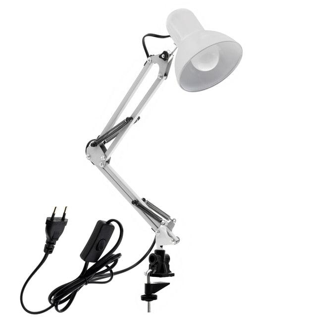 Flexible Led Desk Lamp Home Office Modern Table Lamp Metal Architect Adjustable Folding Reading Light Decorative Table Lamp Cute Study Lamps for Bedroom Décor Stevvex